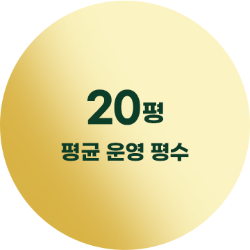 20평 평균 운영 평수