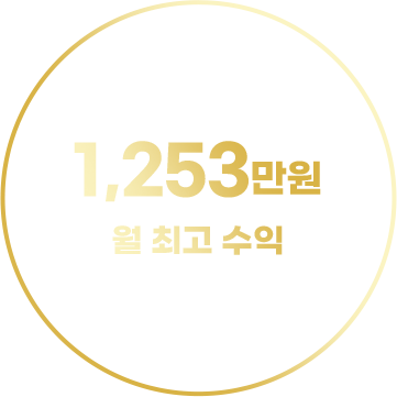 1,253만원 월 최고 수익