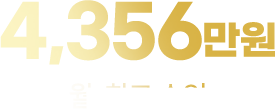 월 최고 수익 4,356만원